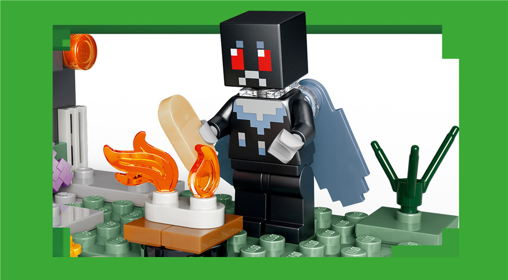 Stavebnica LEGO® Minecraft® 21586 Bledá zahrada Hotový model slúži ako dekorácia a vďaka aplikácii LEGO Builder ponúka ľahké stavanie aj množstvo herných možností.