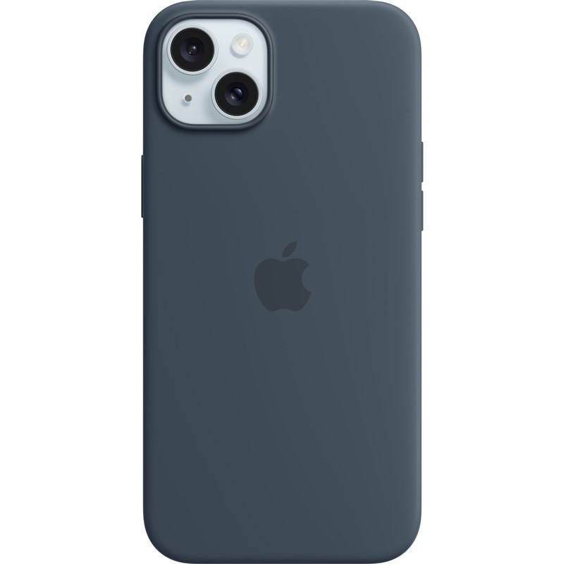 Kryt na mobil Apple Silicone Case s MagSafe pre iPhone 15 Plus - búrkovo modrý