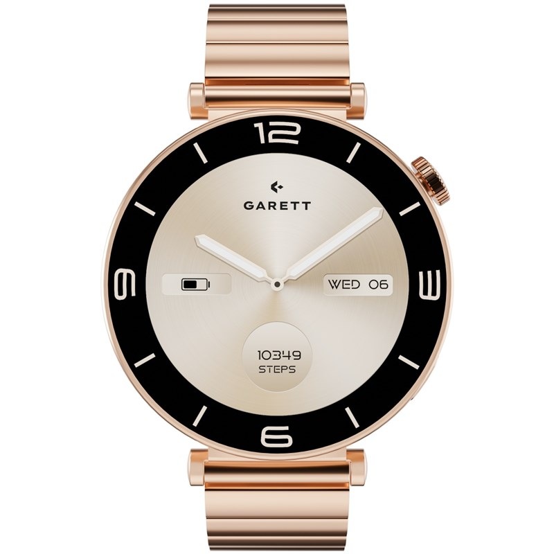 Inteligentné hodinky Garett Rose Solid steel rose gold