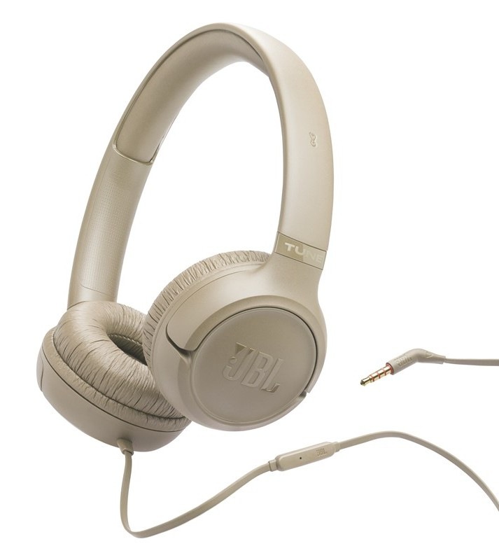 Slúchadlá JBL Tune 530, Jack 3,5 mm, béžová farba.