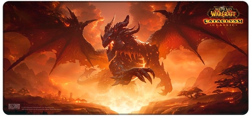 Podložka pod klávesnicu a myš FSH World of WarCraft Classic: Cataclysm Deathwing, XL s herným dizajnom World of Warcraft