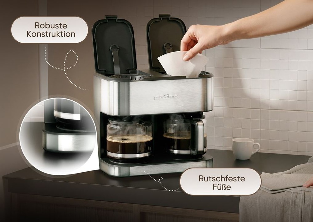 Kávovar Profi Cook KAD 1308 inox nerez Kávovar ProfiCook KAD 1308 INOX plnenie vodou