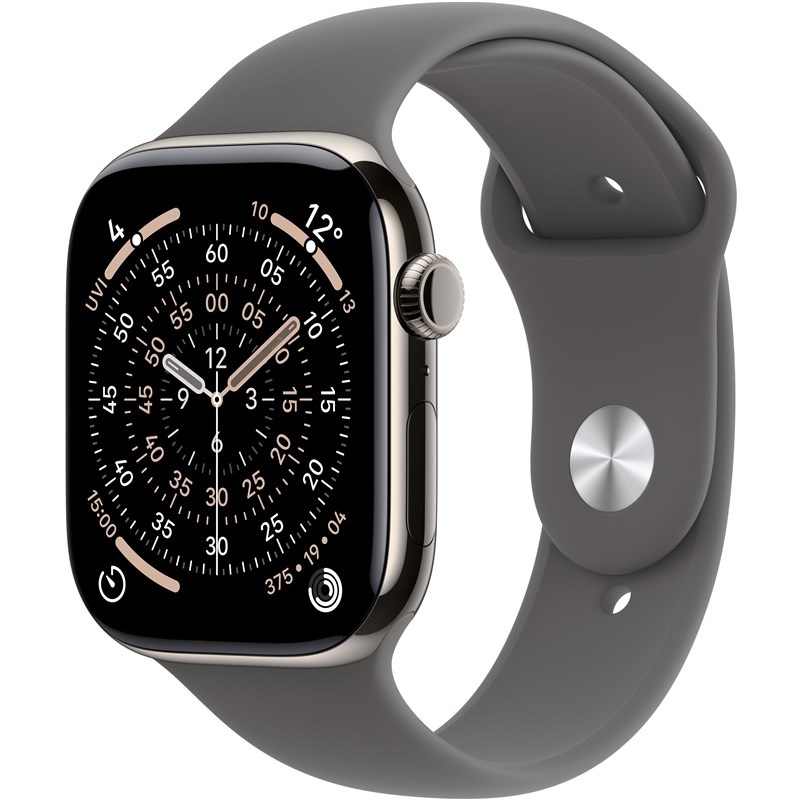 Inteligentné hodinky Apple Watch Series 11 GPS + Cellular 46mm prírodný titán - skalovo sivý športový remienok - M/L