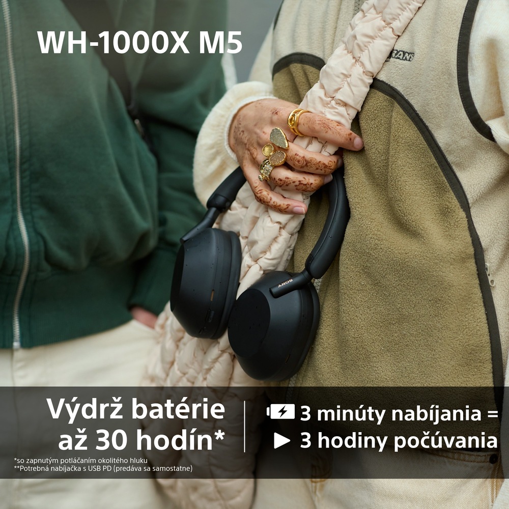 Slúchadlá Sony WH-1000XM5 - Prodloužená záruka zdarma po registraci modrá Sony sluchátka WH-1000XM5