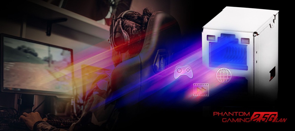 Základná doska ASRock B850I Lightning WiFi O káblové pripojenie k sieti sa stará Phantom Gaming 2,5 Gb LAN