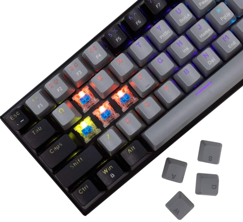 Klávesnica White Shark WAKIZASHI 2, Blue Switch, US layout sivá Klávesnica White Shark WAKIZASHI 2, Blue Switch, US layout sivá