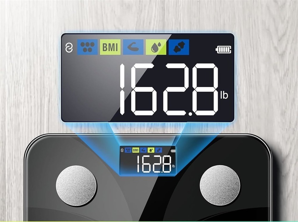 Chytrá osobná váha RunStar FG2210BL je vybavená prehľadným VA LCD displejom.