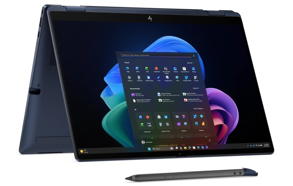 Notebook HP EliteBook X Flip G2i 14 modrý Notebook HP EliteBook X Flip G2i v polohe stanu