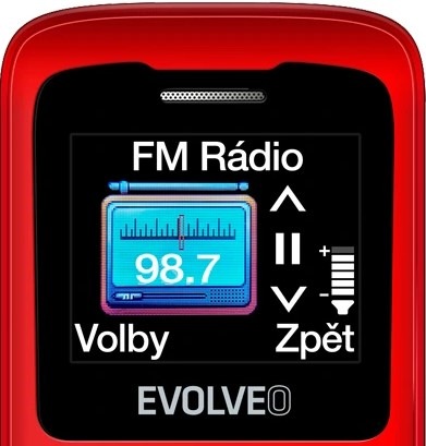 Mobilný telefón Evolveo EasyPhone ID červený