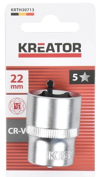 Nástrčná hlavica Kreator s rozmerom 22 mm, kvalitná oceľ