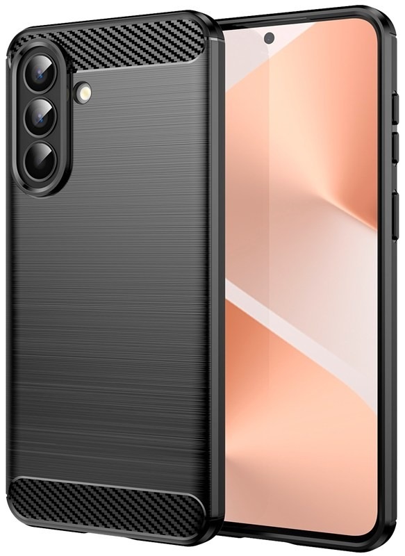 Kryt na mobil WG Carbon na Samsung Galaxy A57 5G v čiernej farbe