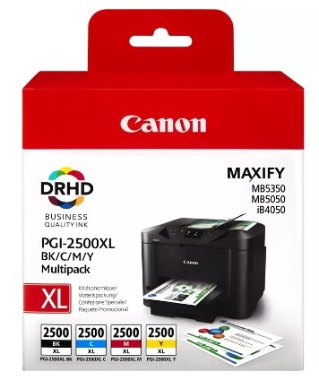 Cartridge Canon PGI-2500XL, 2500/1295 strán, CMYK viacfarebná Cartridge Canon PGI-2500XL, 2500/1295 strán, CMYK viacfarebná