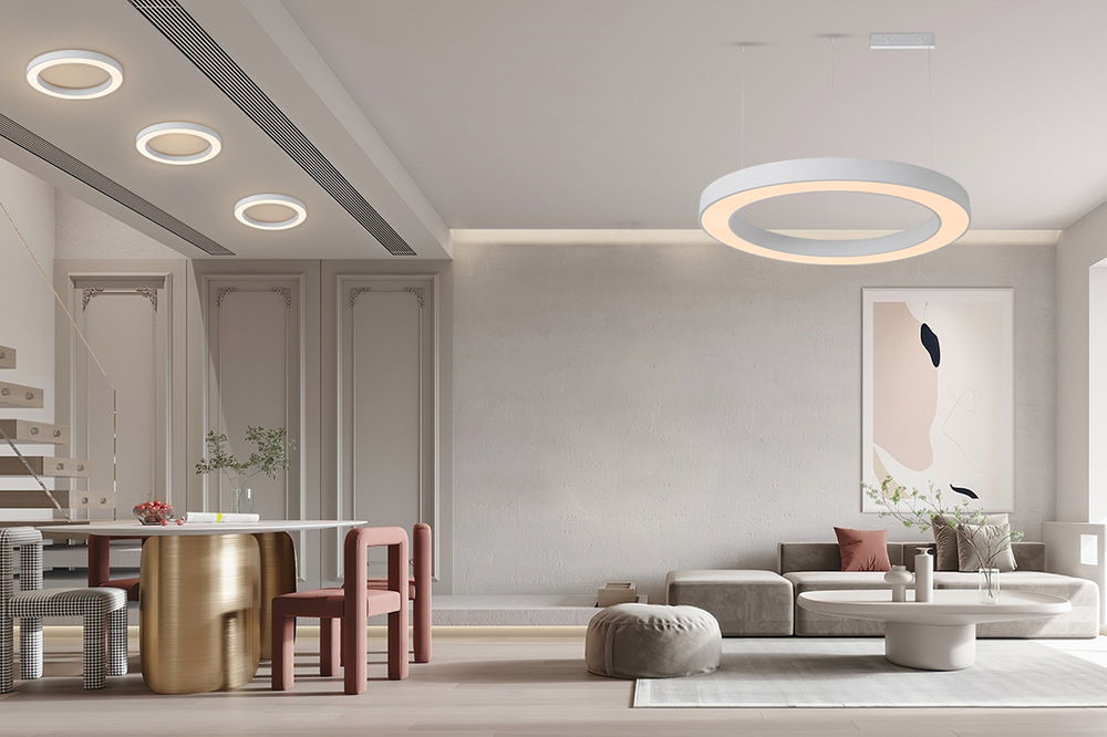 Závesné svietidlo IMMAX NEO PASTEL SLIM SMART, 95 cm, 68W, Zigbee 3.0, Tuya biele
