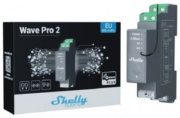 Modul Shelly Qubino Wave Pro 2, spínací modul 2x 16A, Z-Wave sivý Modul Shelly Qubino Wave Pro 2, spínací modul 2x 16A, Z-Wave sivý