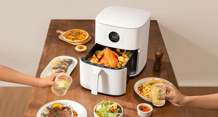 Fritéza teplovzdušná Xiaomi Air Fryer 6,5 l Black MAF-W6501 čierna Teplovzdušná fritéza spolu s pomocou nej pripravenými pokrmami