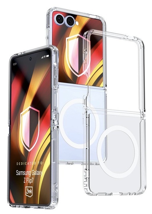 Kryt na mobil 3mk na Samsung Galaxy Z Flip 7, priehľadná farba