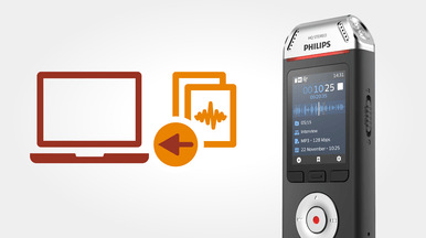 Diktafón Philips DVT2110 čierny/strieborný