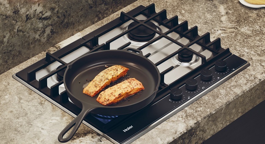 Plynová varná platňa Haier ID Series 4 HAHG6BF4TX čierna/nerez „“