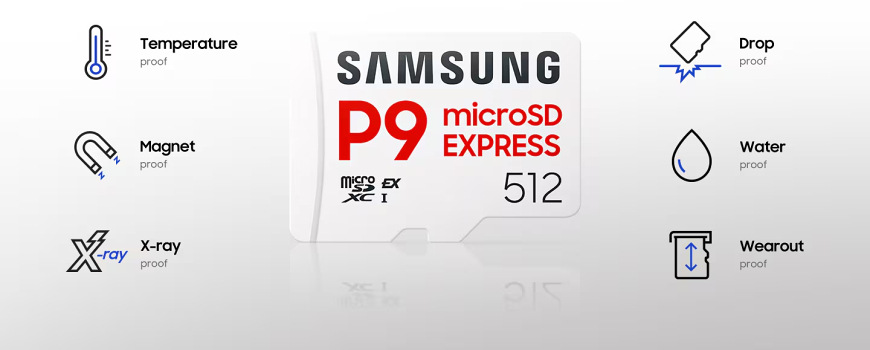 Pamäťová karta Samsung 512GB P9 microSD Express biela Pamäťová karta Samsung 512GB P9 microSD Express biela