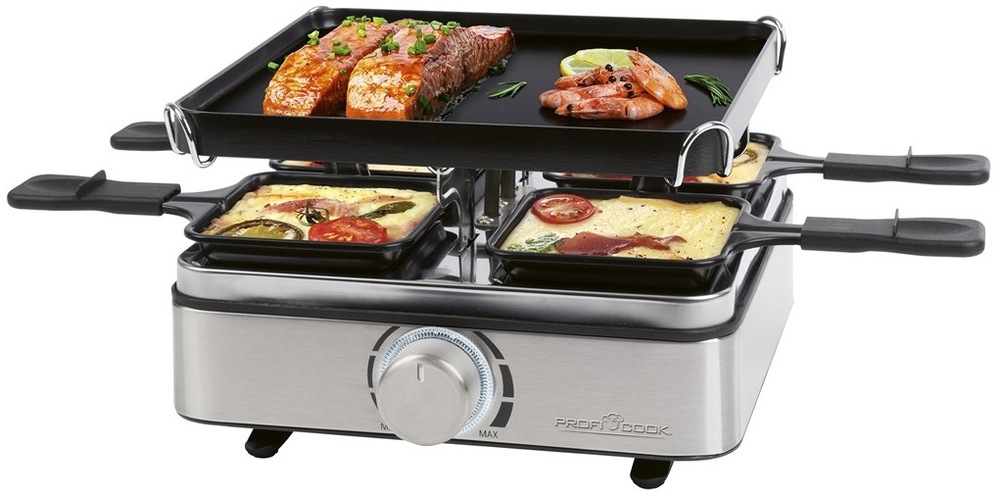 Gril Profi Cook RG 1301 nerez Gril ProfiCook RG 1301 s grilujúcimi sa potravinami