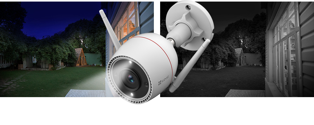 Kamerový systém EZVIZ kamera H3C 2K + WiFi rekordér X5S-8W čierny/biely