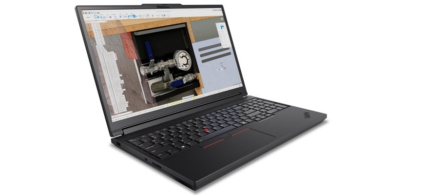 Notebook Lenovo ThinkPad P16v Gen 3 čierny Detail obrázku notebooku.