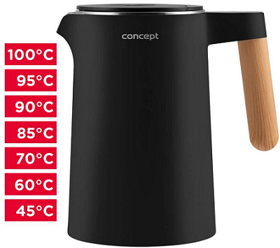 Rýchlovarná kanvica Concept RK3301 čierna
