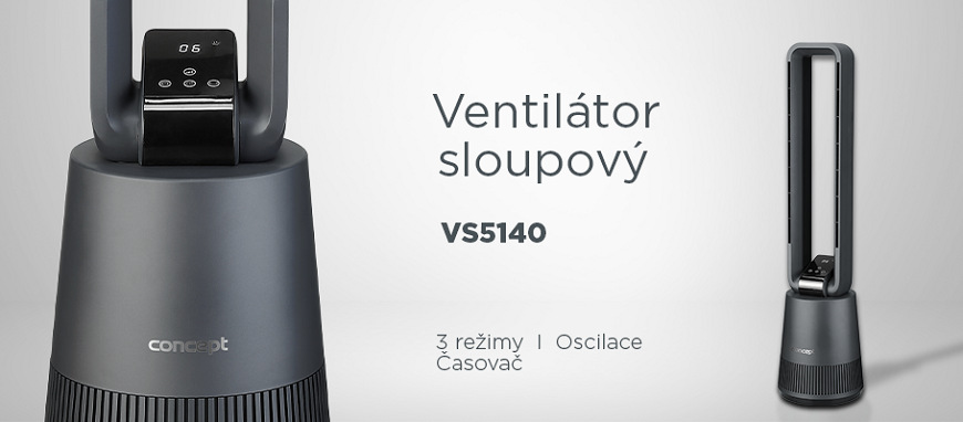 Ventilátor stĺpový Concept VS5140 sivý