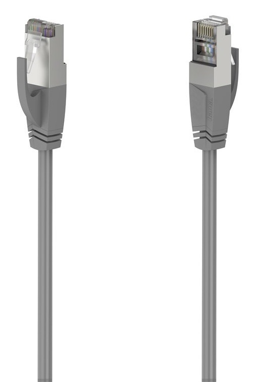 Kábel Hama sieťový (RJ45), Cat5e, 5m, tienený sivý