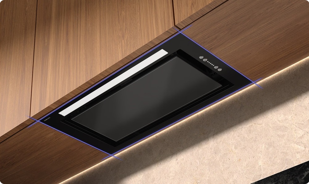 Odsávač pár Samsung NK52FG455CS/UR - ukážka digestora zakomponovanej do nástennej skrinky