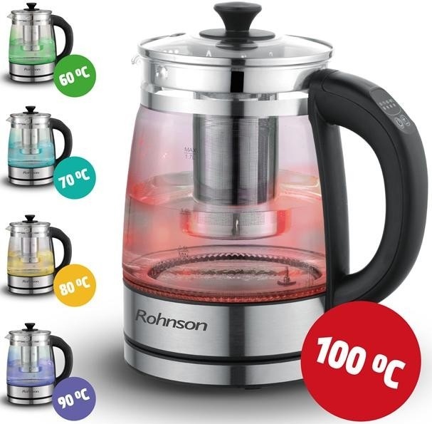 Rýchlovarná kanvica Rohnson R-7610 sklo