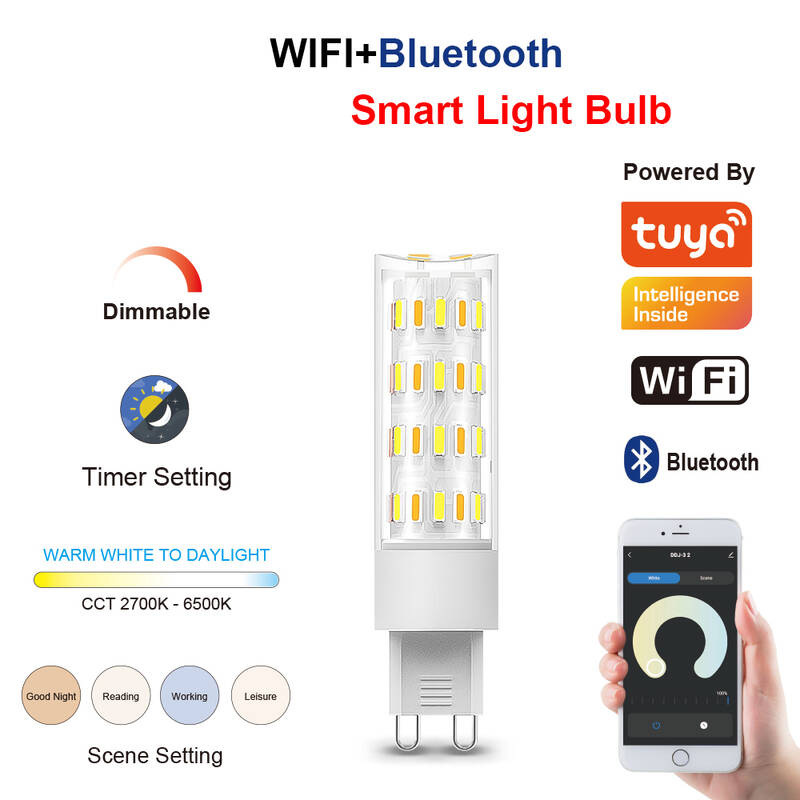 Múdra žiarovka IMMAX NEO LITE SMART G9 4W CCT, teplá, studená biela, stmievateľná, WiFi, TUYA, 3ks