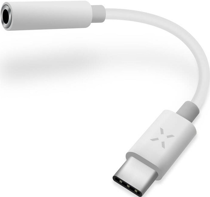 FIXED LINK usb-c / 3,5mm jack s DAC chipem, bílá