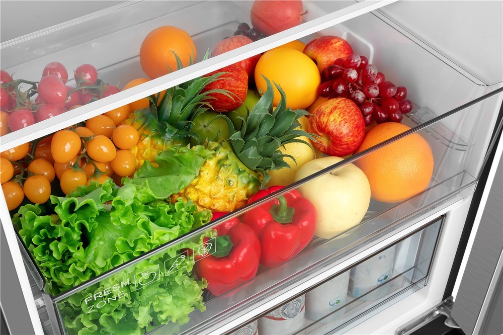 Zásuvka Fresh Zone s ovocím a zeleninou pre prehľadné uchovanie potravín