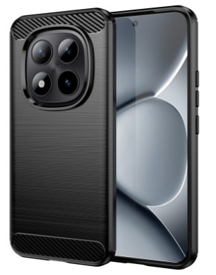 Kryt na mobil WG Carbon na Xiaomi Redmi Note 15 Pro + 5G v čiernej farbe