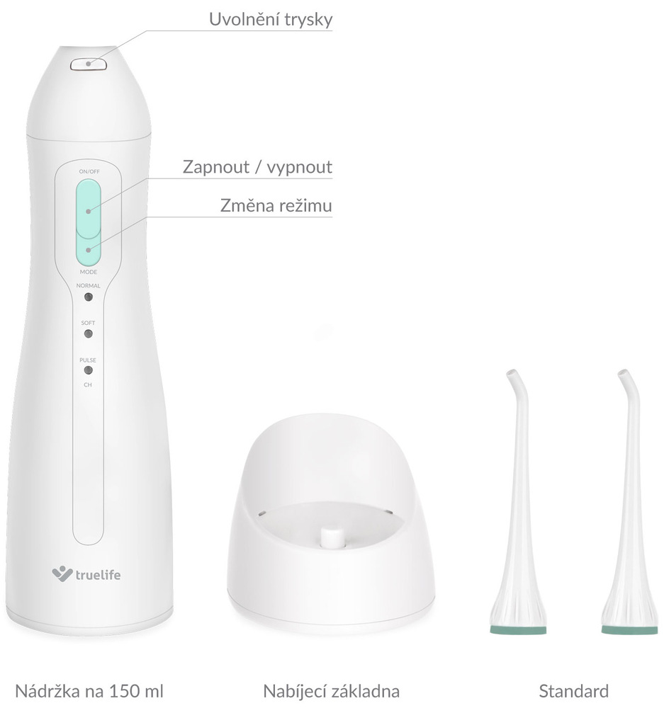 Ústna sprcha TrueLife AquaFloss Compact biela Ústna sprcha TrueLife AquaFloss Compact biela