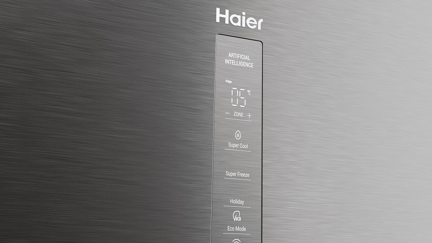 Chladnička s mrazničkou Haier HTW5618DNMG strieborná Chladnička s mrazničkou Haier HTW5618DNMG strieborná