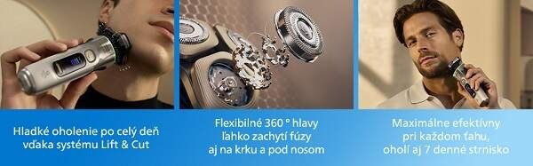 Holiaci strojček Philips i9000 Prestige Ultra XP9403/31 biely/zlatý