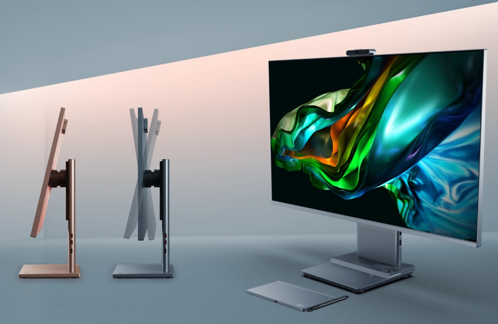 Počítač All In One Acer Aspire S27-1755 27", 2560 x 1440 QHD , bezdotykový, i7-1260P, SSD 1024 GB, Iris Xe, Microsoft Windows 11 Pro - šedý