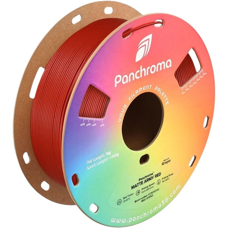 Filament Polymaker Panchroma PLA Matte, červená