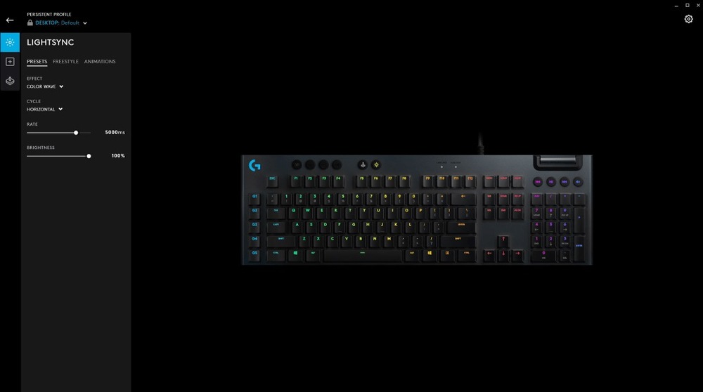 Klávesnica Logitech Gaming G815 Lightsync RGB, Tactile, US čierna