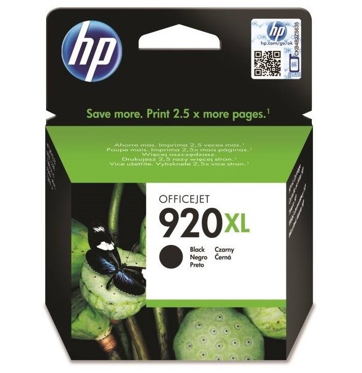 Atramentová náplň HP 920XL, 1 200 strán - čierna
