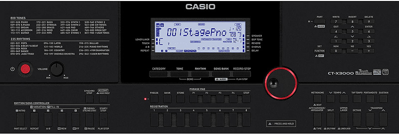 Elektronické klávesy Casio CT X3000 čierna
