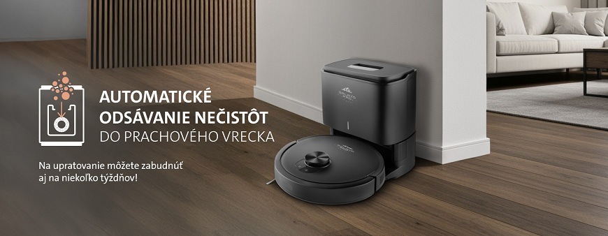 Robotický vysávač ETA Galaxo PRO 6239 90000 čierny Robotický vysávač ETA Galaxo Pro, odsávací stanica