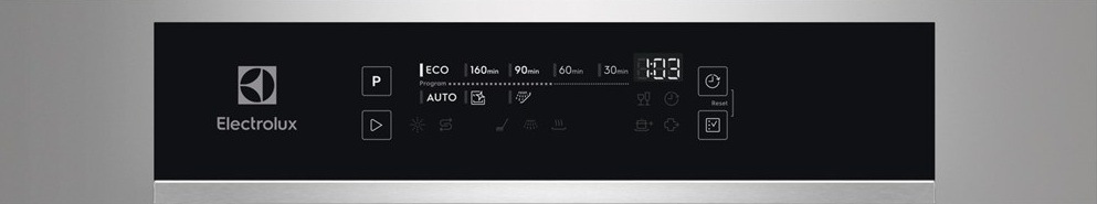 Umývačka riadu Electrolux Série 700 ESG88600SX nerez Ovládací panel umývačky Electrolux ESG88600SX séria 700 GlassCare