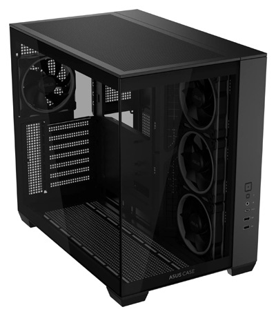 Počítačová skriňa Asus A32 PLUS TG ARGB, čierna farba