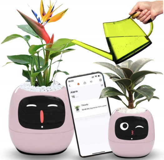 Inteligentný kvetináč Plantsio IVY ružový Chytrý kvetináč Plantsio IVY - ružová