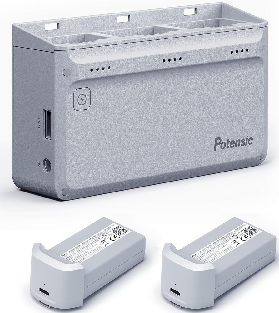 Nabíjačka Potensic Atom 60W More Power, AC adaptér, 2× batéria