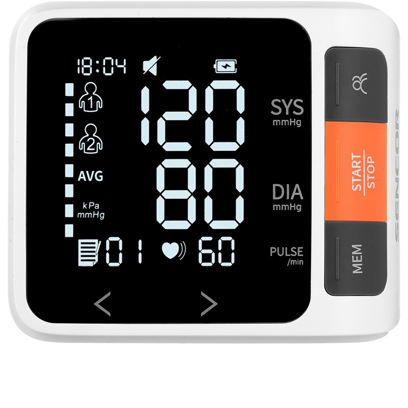 Tlakomer na zápästie Sencor SBD 0900WH biely