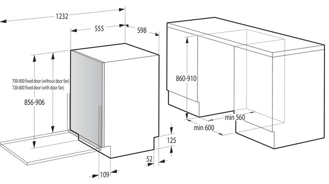 Umývačka riadu Gorenje GV663B65XXL Super Tichá Vestavná myčka Gorenje GV663B65XXL, rozměry pro zabudování